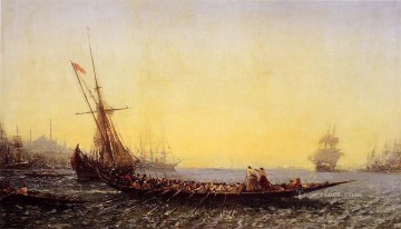 Félix Ziem Painting - Puerto de Constantinopla barco Barbizon Felix Ziem